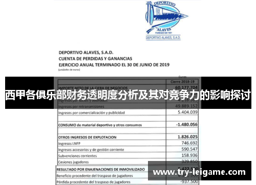 西甲各俱乐部财务透明度分析及其对竞争力的影响探讨